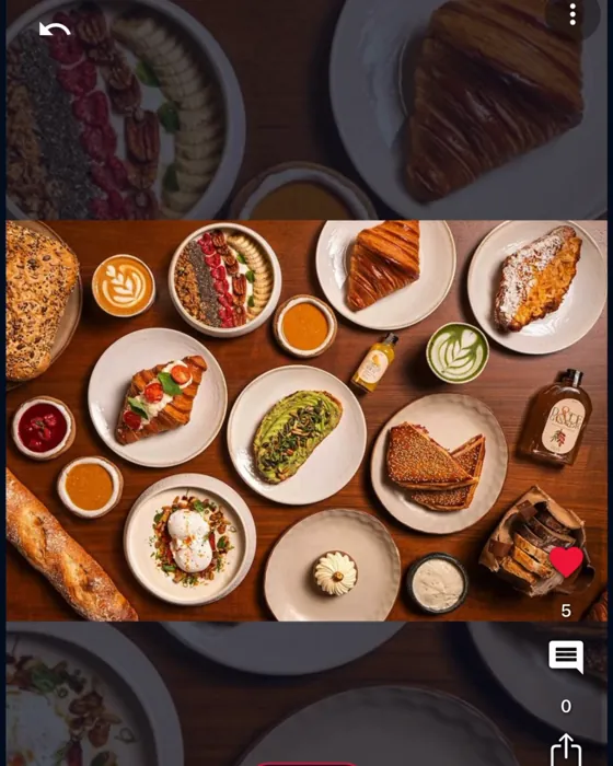 A brunch table spread
