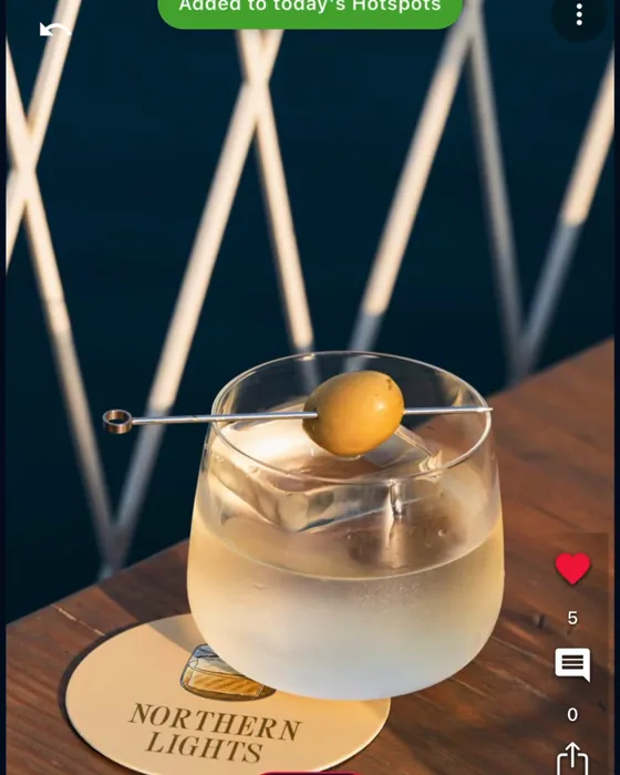 A martini on a terrace